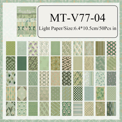 Floral Vintage Journaling Paper Book - 50 Pcs