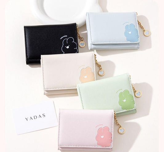 Lucky bear mini wallet with charm