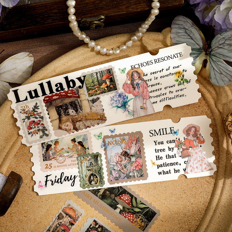 Vintage Stamp Sticker Book 3 Pcs