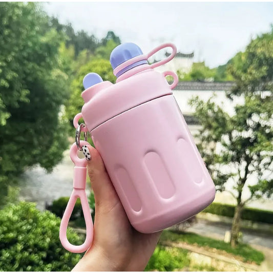 2 in 1 Pastel Stainless Steel Vaccum Sipper Bottle ( 500 ML )