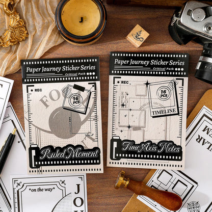 Paper Journaling Sticker Series - 16 Pcs