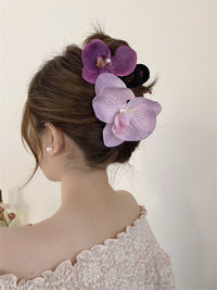 Korean Orchid Hair Claw Clip Premium