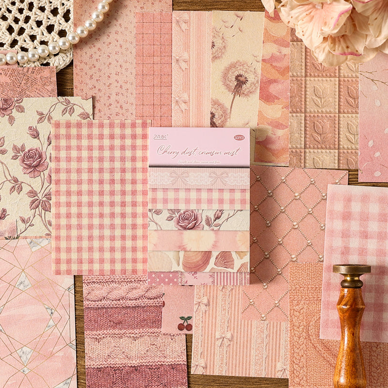 Floral Vintage Journaling Paper Book - 50 Pcs