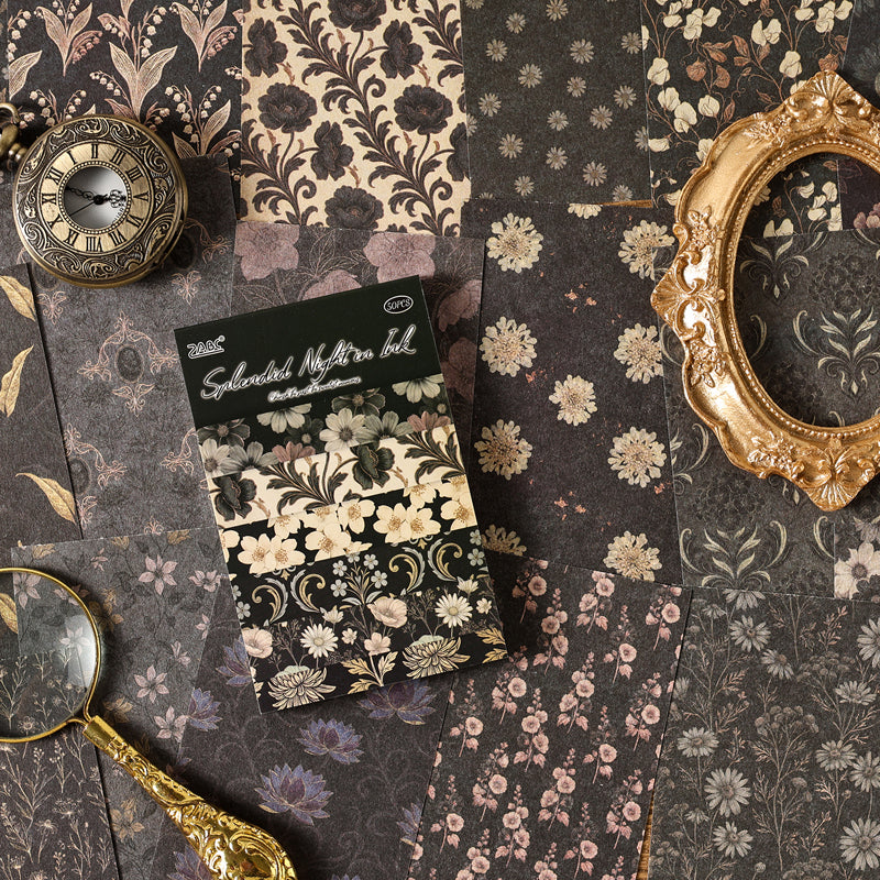 Floral Vintage Journaling Paper Book - 50 Pcs