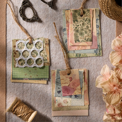 Floral Vintage Journaling Paper Book - 50 Pcs