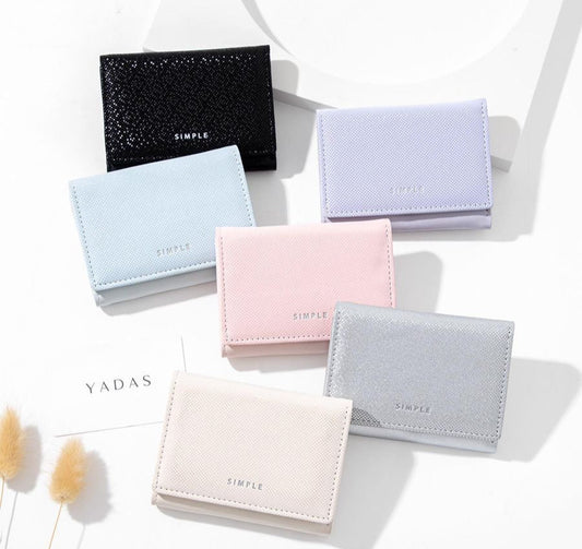 Shimmer trifold mini korean wallet