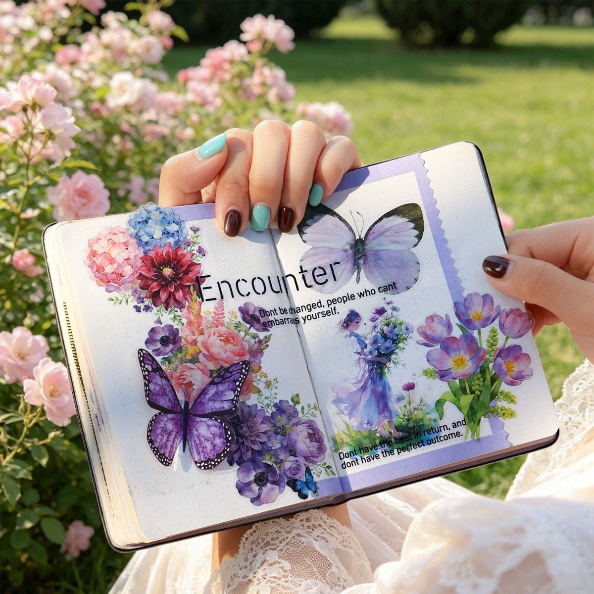 Butterfly Flower Sticker - 25 Pcs