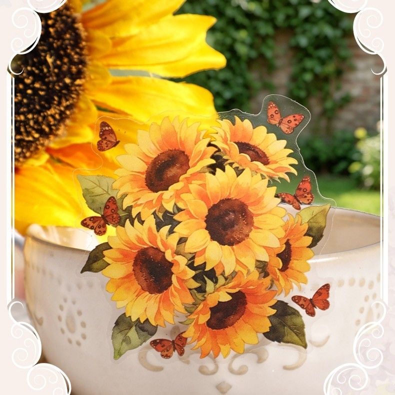 Butterfly Flower Sticker - 25 Pcs