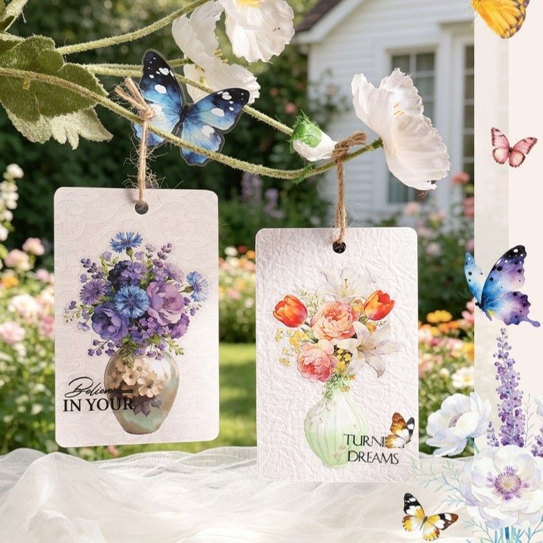Butterfly Flower Sticker - 25 Pcs