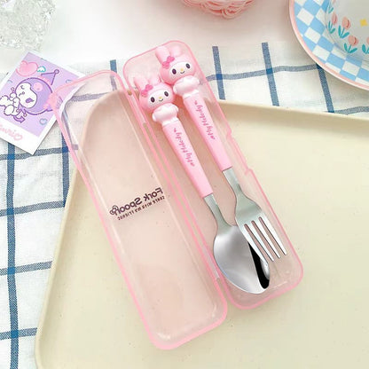 Sanrio kawaii Spoon Fork Set