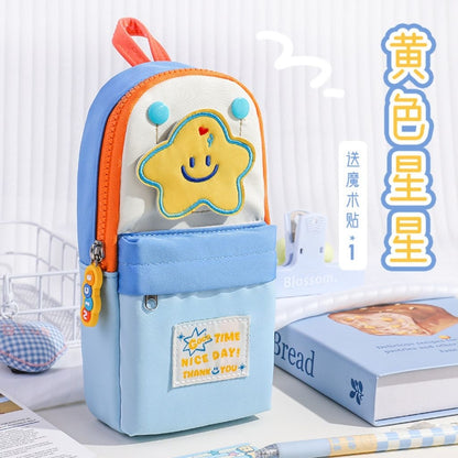 Good luck puffy pencil pouch - 3 zipper