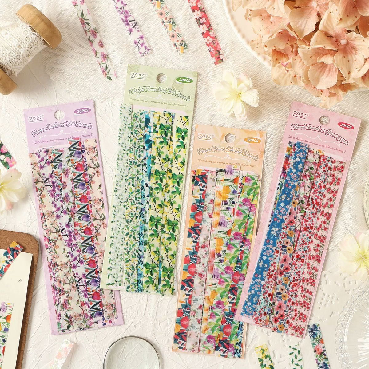 Flower Strip Sticker Tape - 20 Pcs