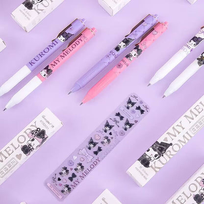 Cute Kawaii Kuromi Click Pen With Scale