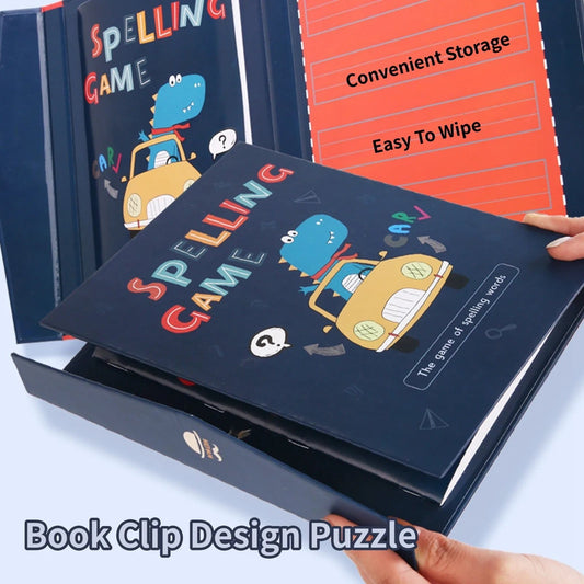 Portable Magnetic Word-Spelling Book Game
