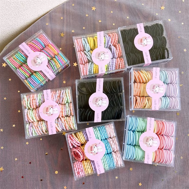 Kids box of hair rubber bands