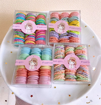 Kids box of hair rubber bands
