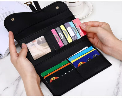 Korean sleek D long wallets