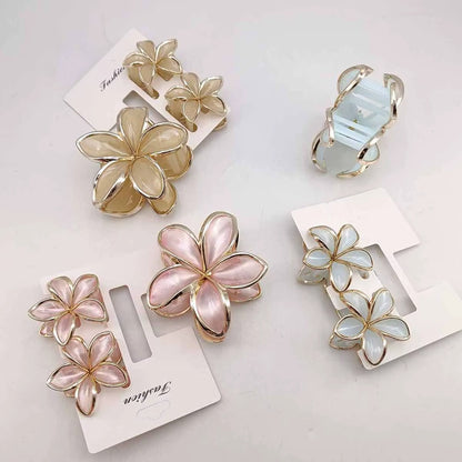 Pintresty Enamel flower Hair Claw Clip - Set