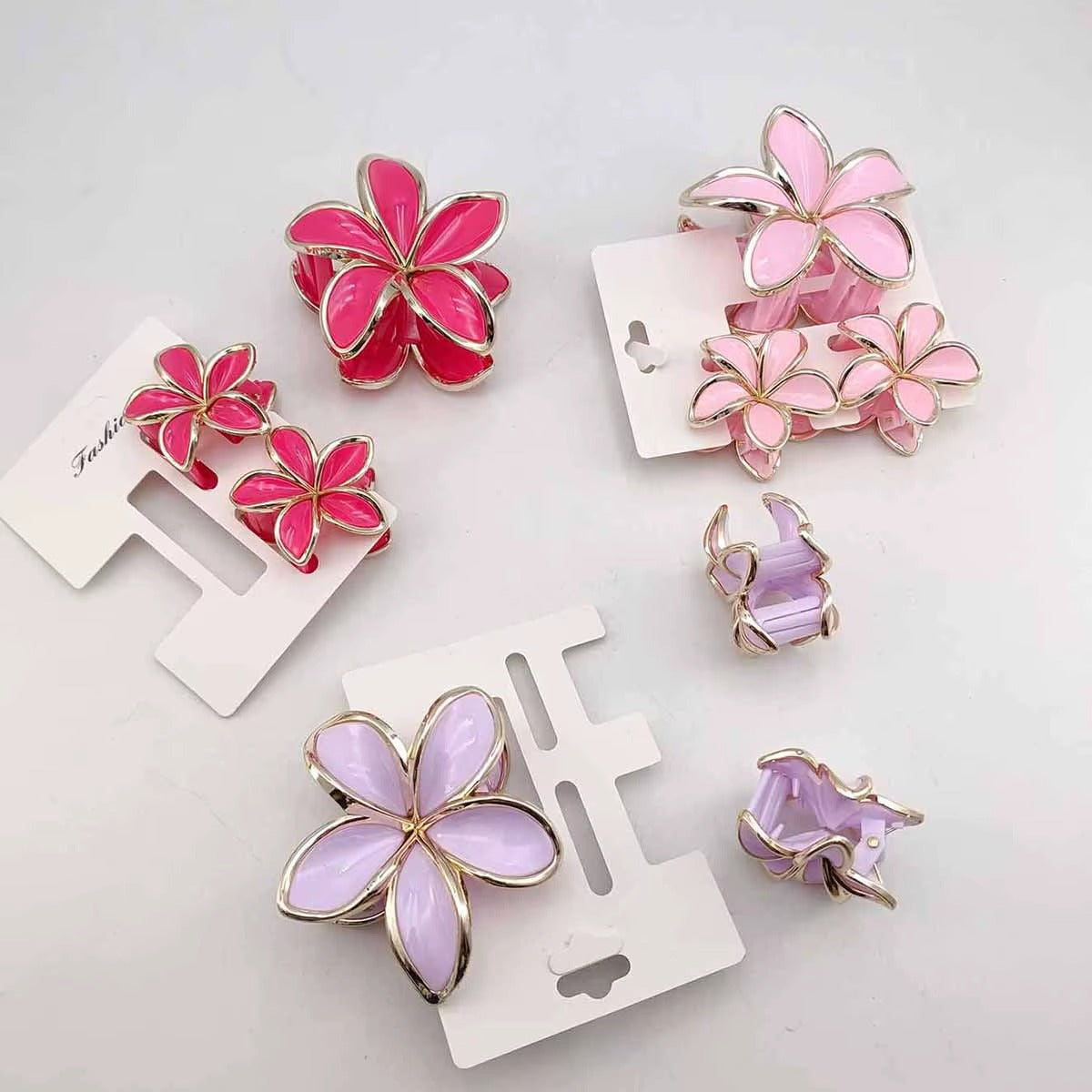 Pintresty Enamel flower Hair Claw Clip - Set