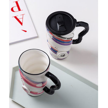 unicorn swirl ceramic mug