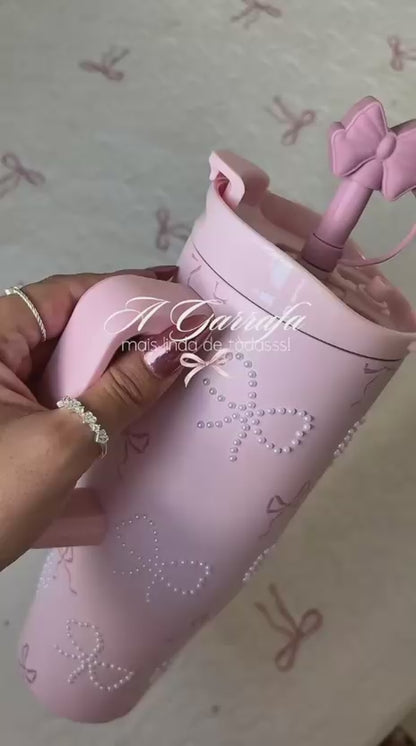 Pintresty Heart pearl  2 in 1 Sipper Plus Tumbler with Topper - 1200ML