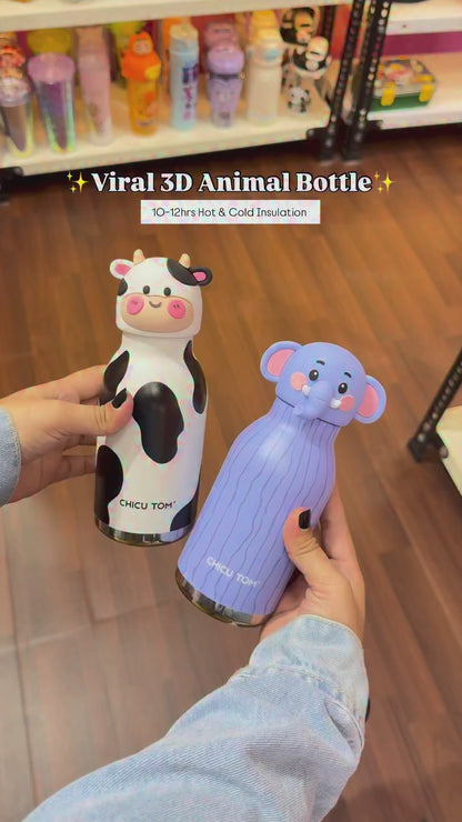 Animal Sipper Bottle Stainless Steel - 480 ML