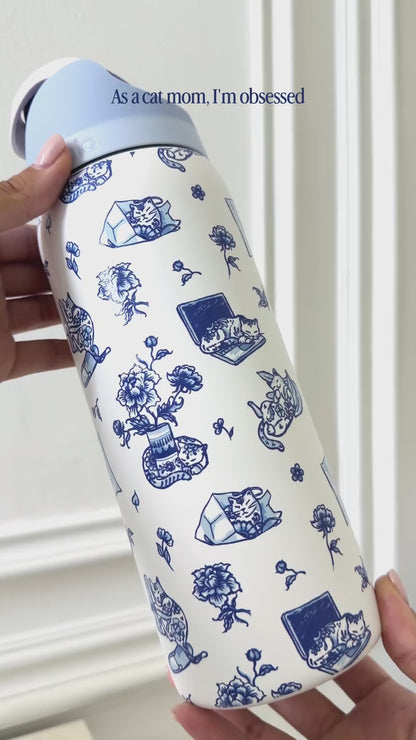 Owala x delft cat edition