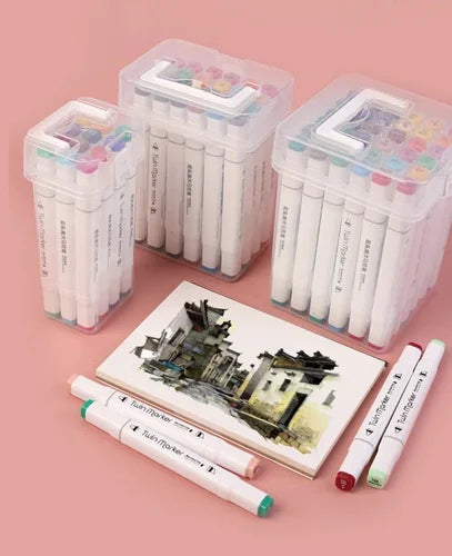 Dual tip colourful marker pen