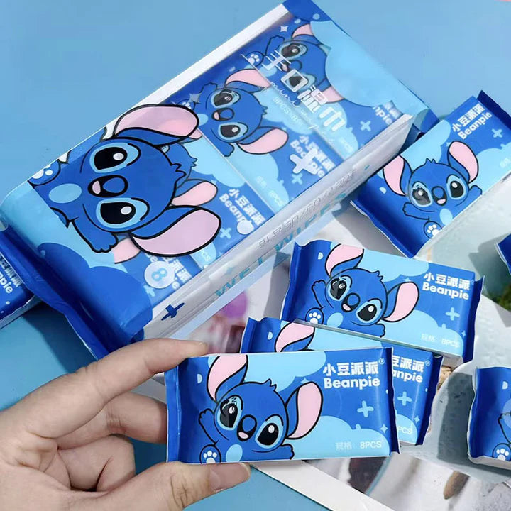 Kawaii Wet Wipes Pack - 64 Pcs Set