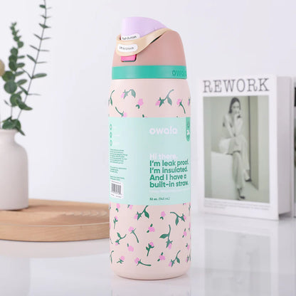 Owala FreeSip leakproof stainless steel bottle with straw - cute edition