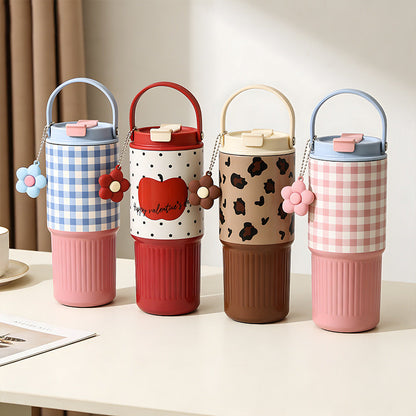 Pintresty flower tumbler - stainless steel 750 ml