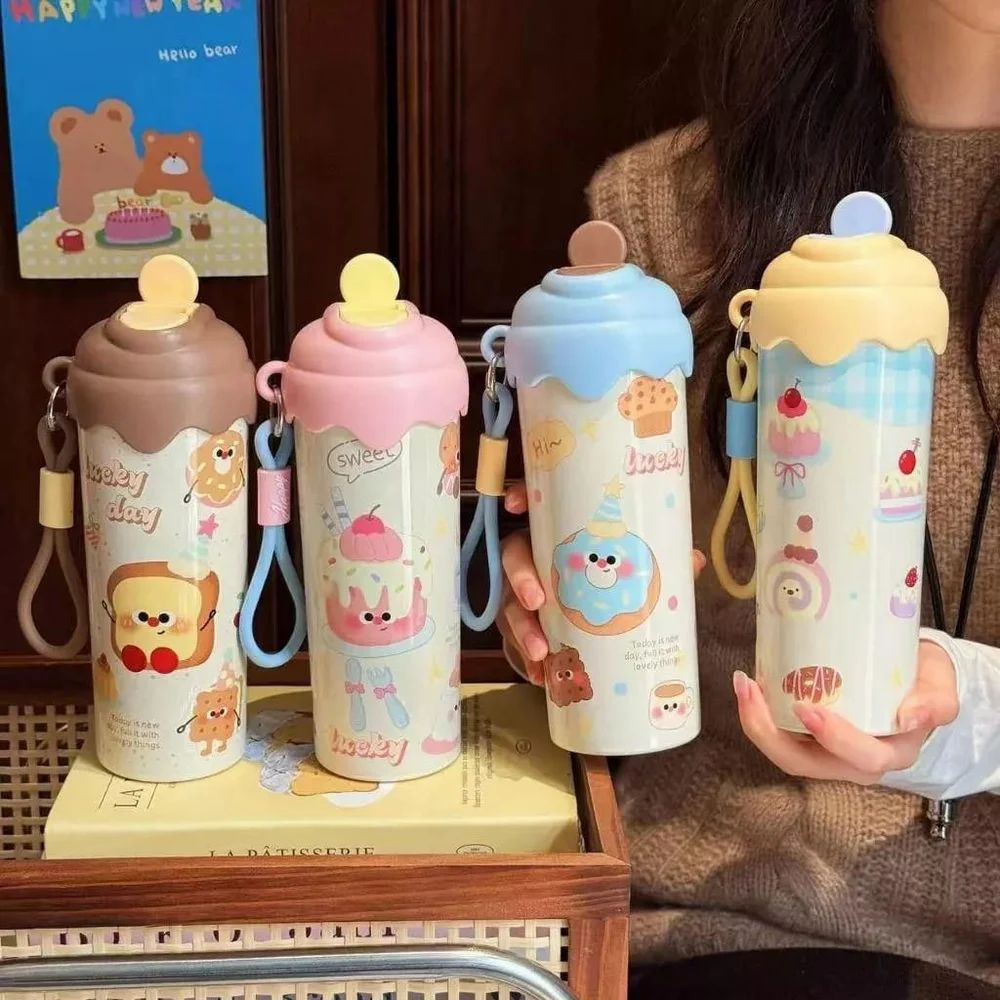 Viral ice cream stainless steel sipper bottle