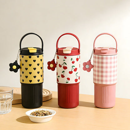 Pintresty flower tumbler - stainless steel 750 ml