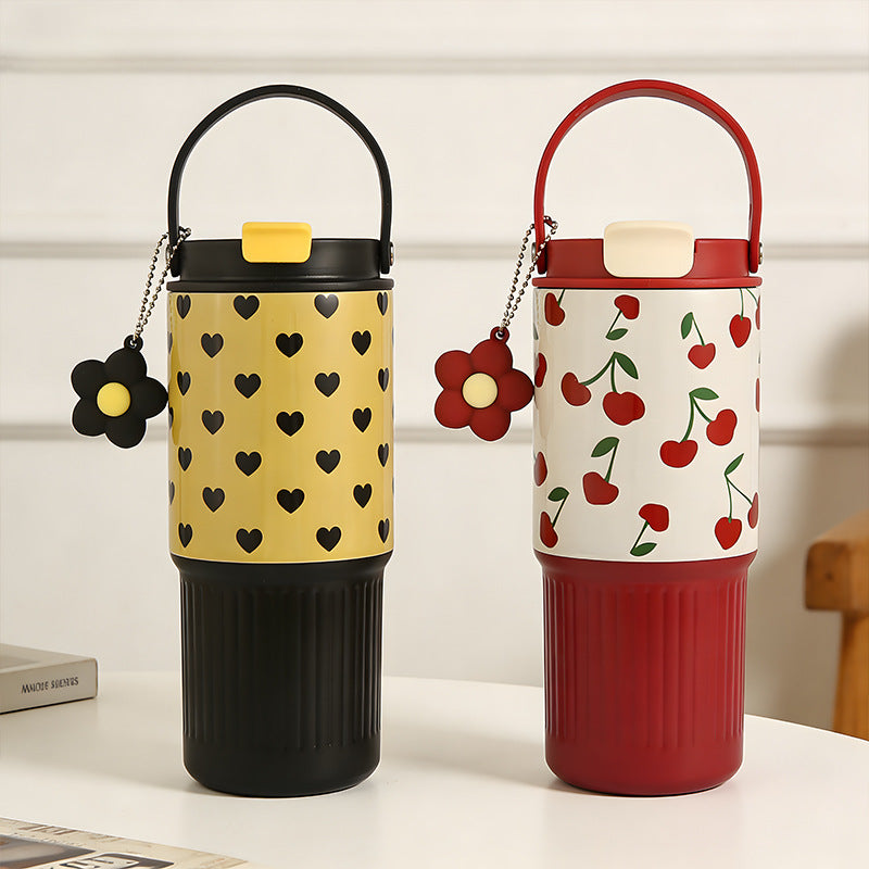 Pintresty flower tumbler - stainless steel 750 ml