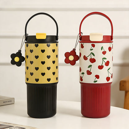 Pintresty flower tumbler - stainless steel 750 ml