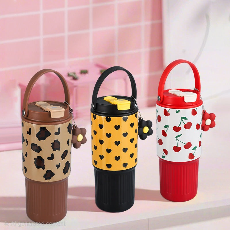 Pintresty flower tumbler - stainless steel 750 ml