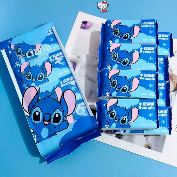 Kawaii Wet Wipes Pack - 64 Pcs Set
