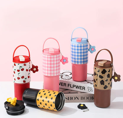 Pintresty flower tumbler - stainless steel 750 ml