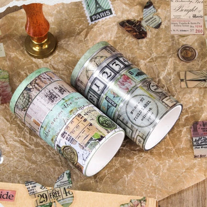 Vintage Washi Tape Set-8 Pcs