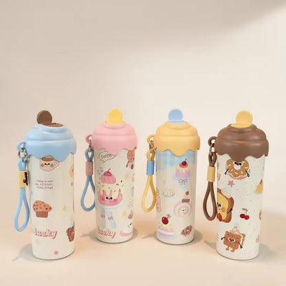 Viral ice cream stainless steel sipper bottle