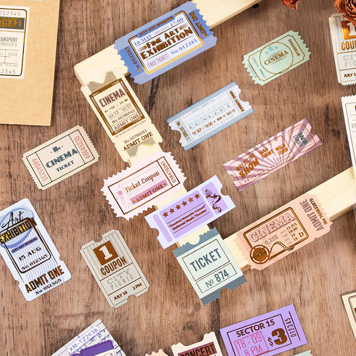 Vintage Stamp Sticker Sheet - 4 Sheets
