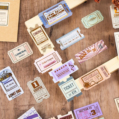 Vintage Stamp Sticker Sheet - 4 Sheets