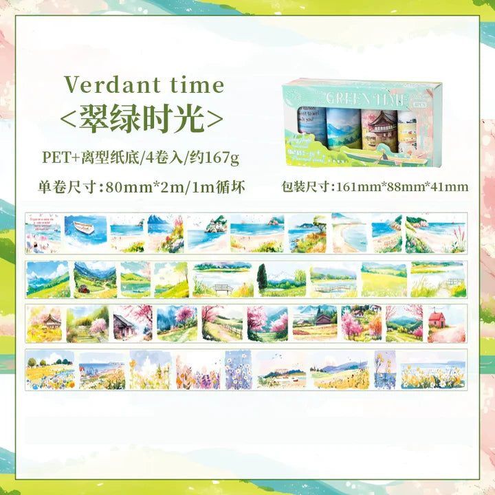 Green Valley Sticker Tape Set (4 Pcs)