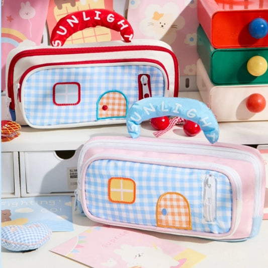 Sunlight puffy pencil pouch - 3 zipper