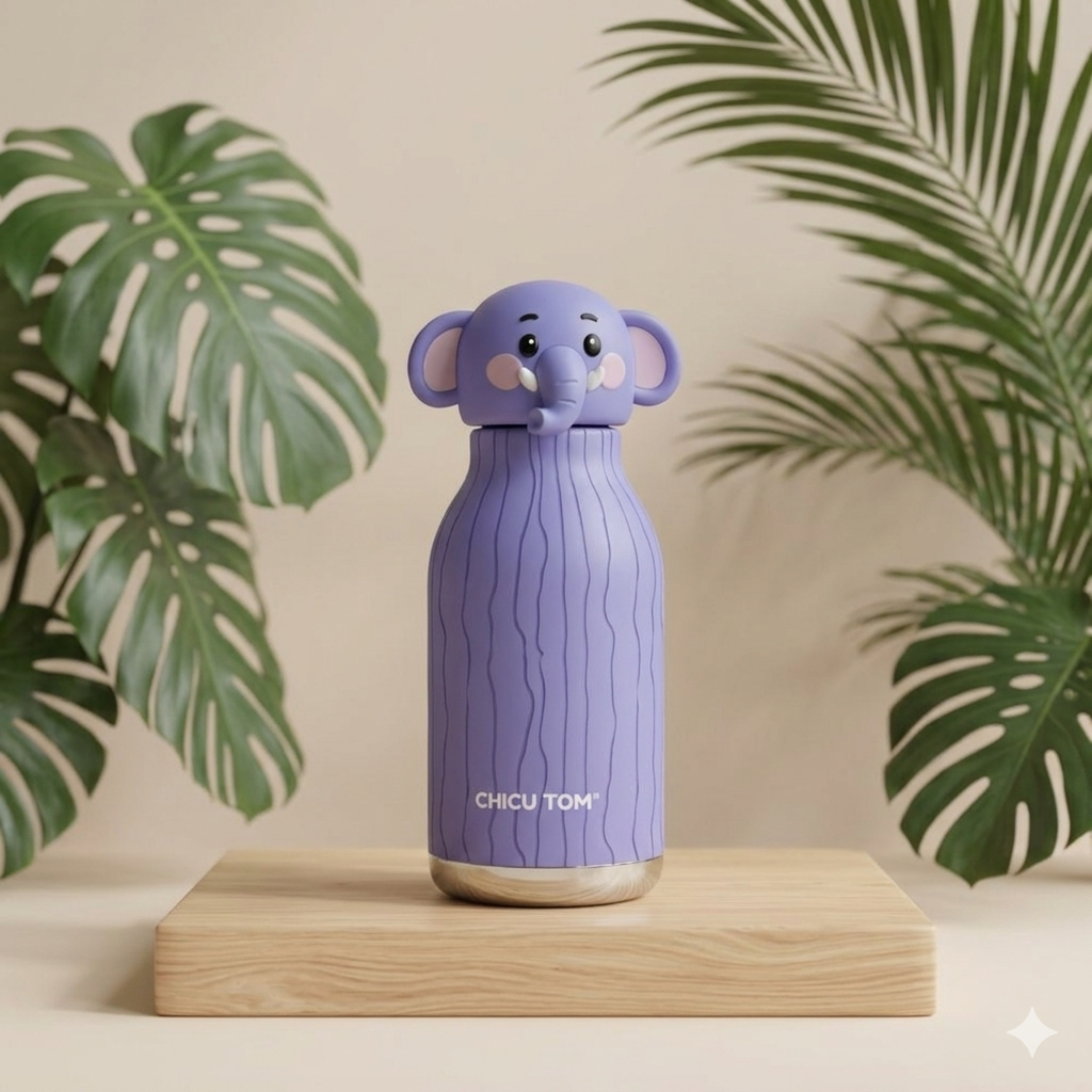 Animal Sipper Bottle Stainless Steel