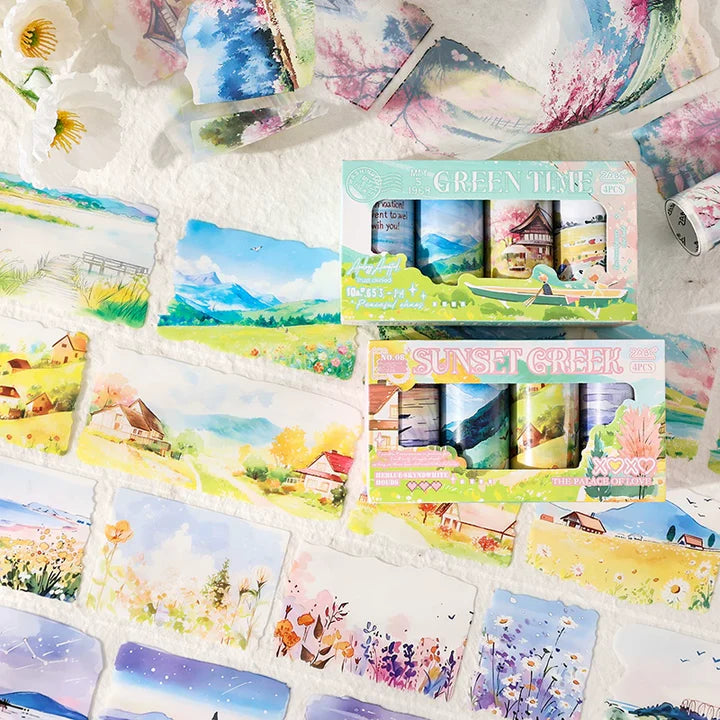 Green Valley Sticker Tape Set (4 Pcs)