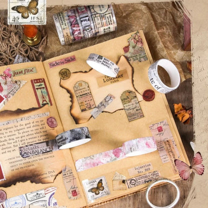 Vintage Washi Tape Set-8 Pcs