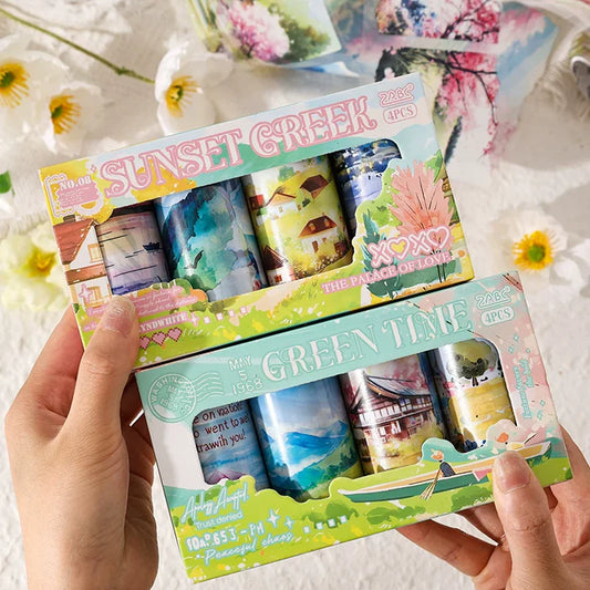 Green Valley Sticker Tape Set (4 Pcs)