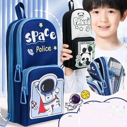 Space man pencil pouch - 3 zip