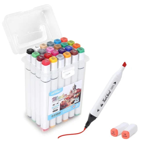 Dual tip colourful marker pen